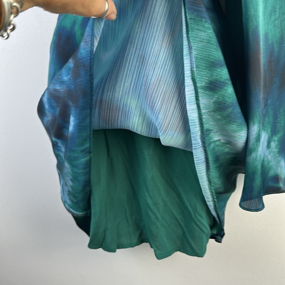Free People Arianna One Shoulder Mini Dress Size 8 Tie Dye Cutout Sexy Party - Picture 5 of 16
